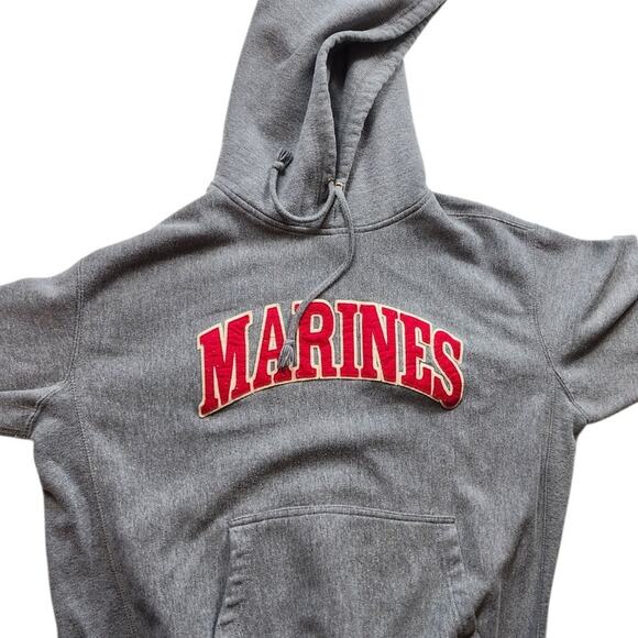Pro Weave Marines Hoodie Mens Medium Vintage Sweatshirt USMC Kangaroo Pocket - Picture 1 of 16